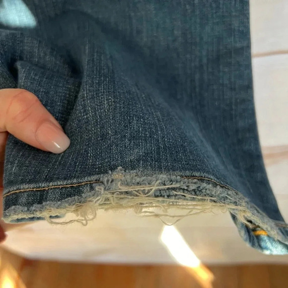 GAP Jeans Curvy Flare Medium Wash Denim 6 L Dark Rustic Indigo 8.25” rise - Picture 9 of 12